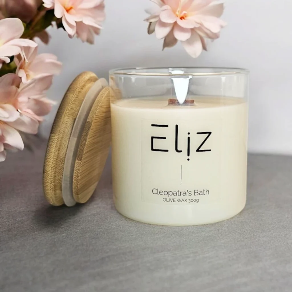 Aromatic candles eliz candles and diffuser Cleopatras bath candle 300g Αρωματικά Κεριά Αρωματικά χώρου