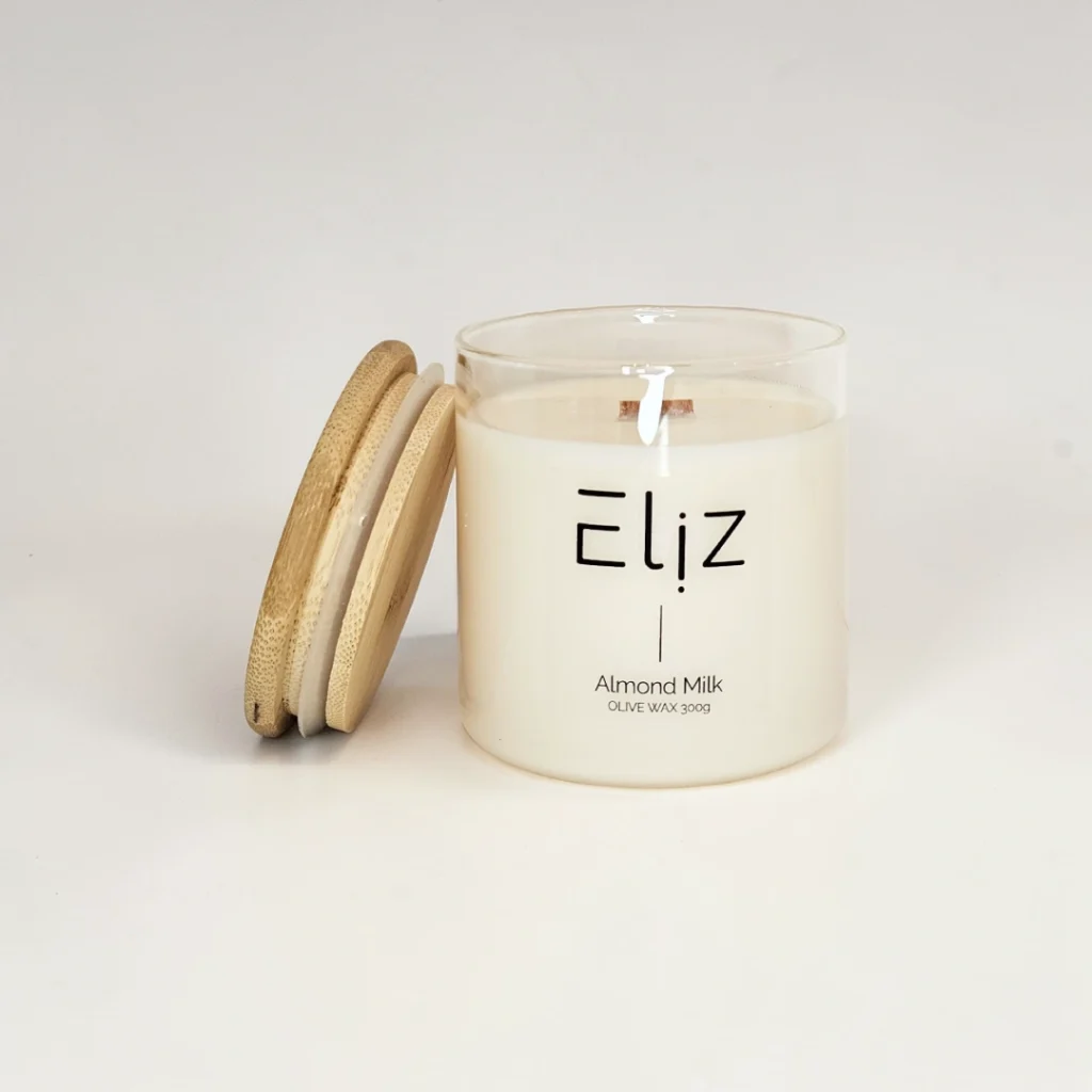 Eliz candles and diffusers candle Almond Milk 300g